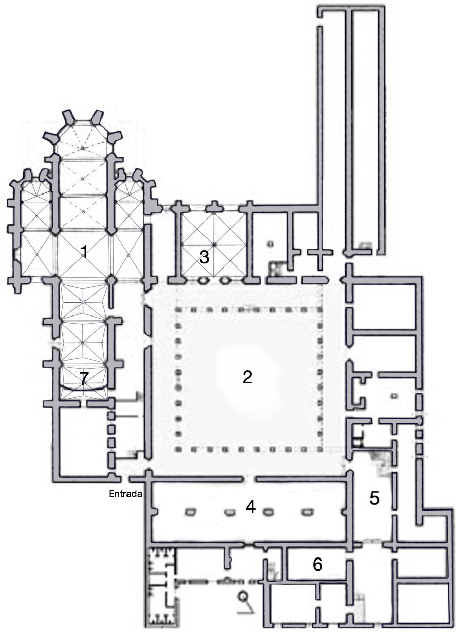 Plano monasterio de Cañas